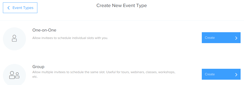 Calendly - Create new event type