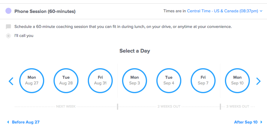 Simple client scheduling