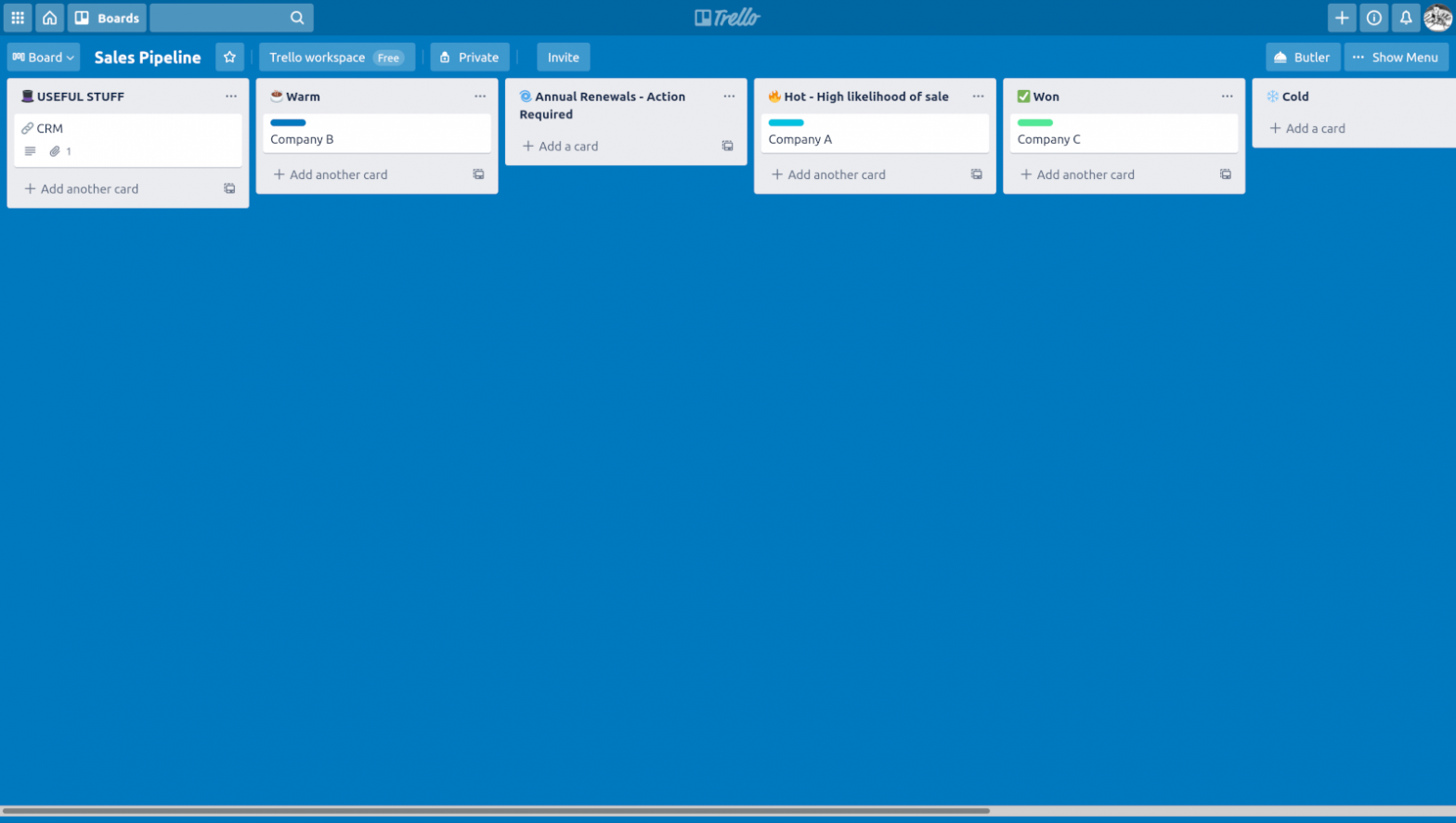 Trello sales pipeline